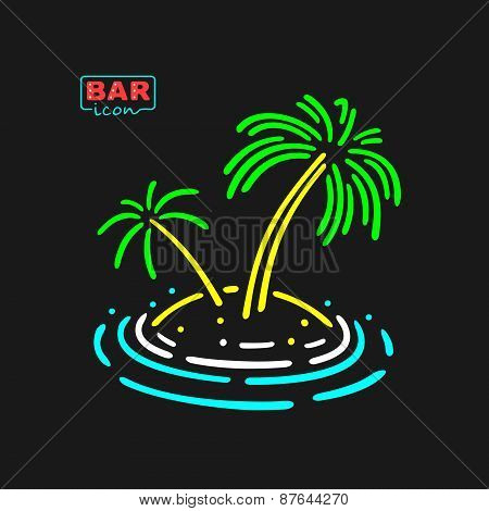 Neon Symbol Palm Tree