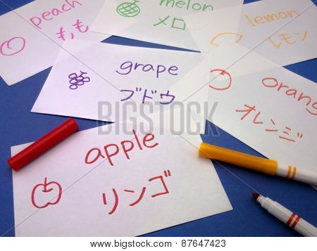 Making Language Flash Cards; Japanese