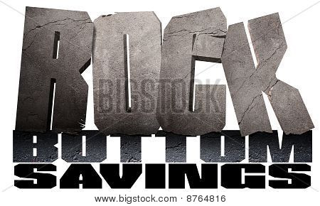 Rock Bottom risparmio Headline