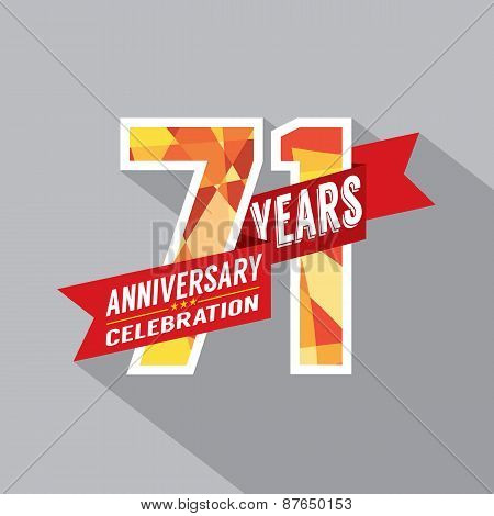71St Years Anniversary Celebration Design.