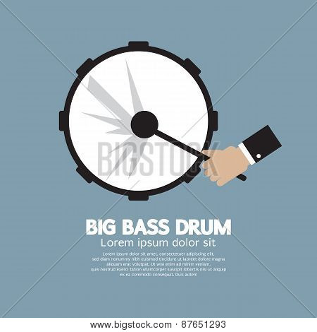 Big Bass Drum Music Instrument.