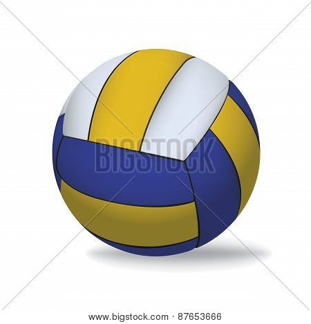 Volleyball Isolated On White Illustration