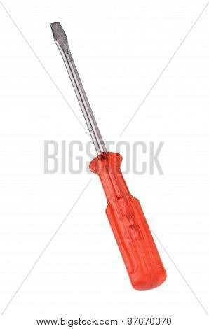 Red Screwdriver Isolated On White Background