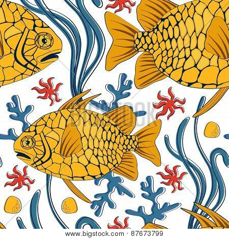 Pinecone fish pattern