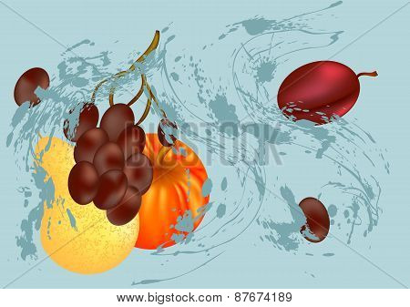 Splash And Fruit