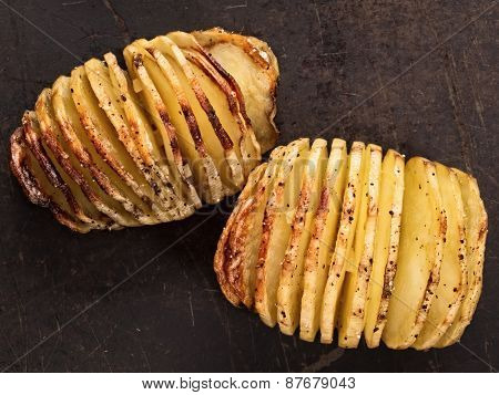 Rustic Roasted Hasselback Potato Gratin