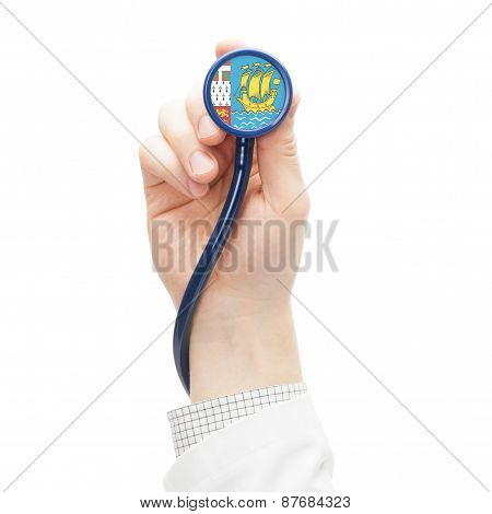 Stethoscope With National Flag Series - Saint-pierre And Miquelon