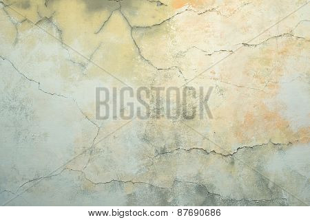 Old Discoloured Painted Wall