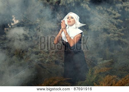 Nun Folded Her Arms.