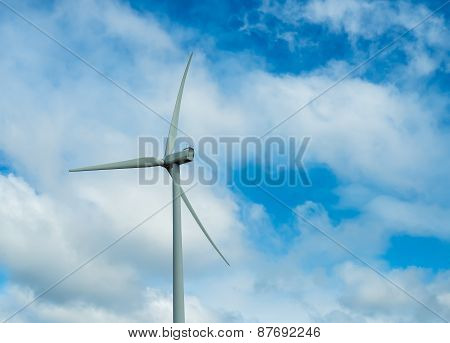 Wind Turbine With The Background Of The Sky