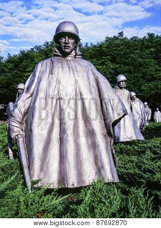 Platoon At The Korean War Memorial