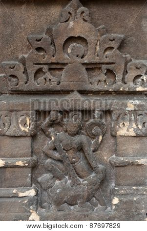 KOLKATA, INDIA - FEBRUARY 15: Mahishasuramardini, from 10th century found in Banaras, Uttar Pradesh now exposed in the Indian Museum in Kolkata, on February 15, 2014
