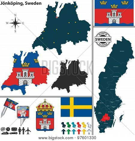 Map Of Jonkoping, Sweden