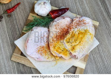 Raw Chicken Thights