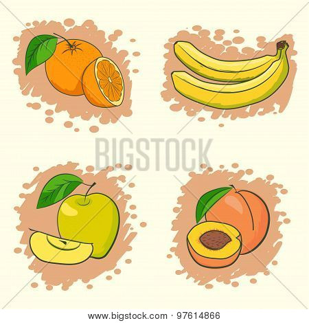 Set Of Fresh Fruits