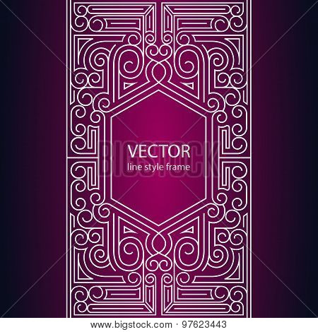 Vector geometric linear style frame