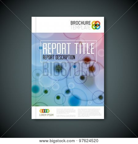 Modern Vector abstract microscopy biological brochure, report or flyer design template