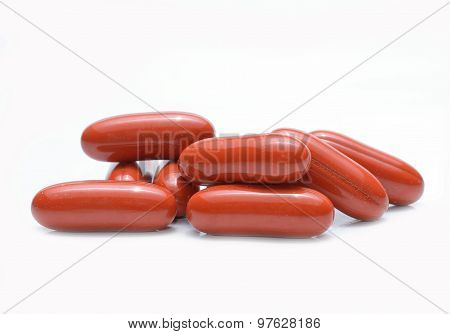 Echinacea pills isolated on white background