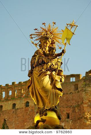 Veistos Madonna ja lapsi, Heidelberg