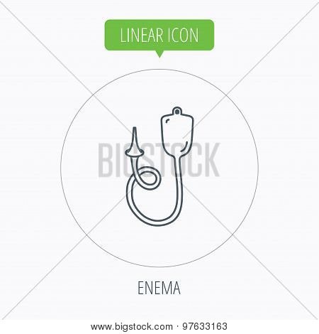 Enema icon. Medical clyster sign.