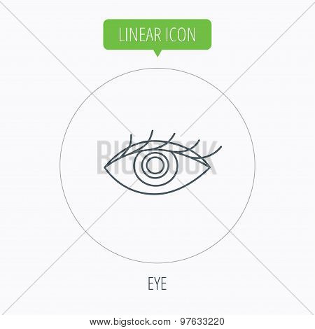 Eye icon. Human vision sign.
