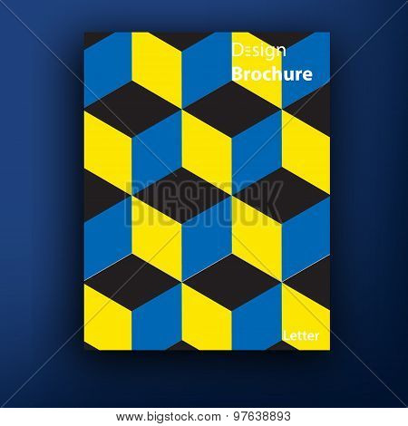 Vector brochure booklet cover design templates collection A4