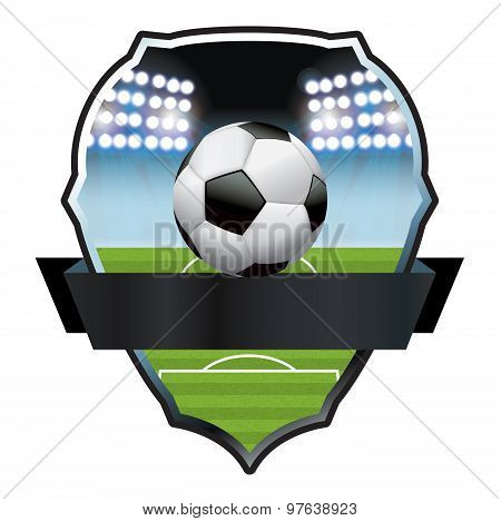 Soccer Football Field And Ball Illustration