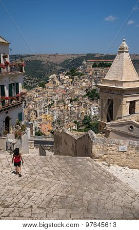 Ragusa Ibla Cityscape. Sicily, Italy.