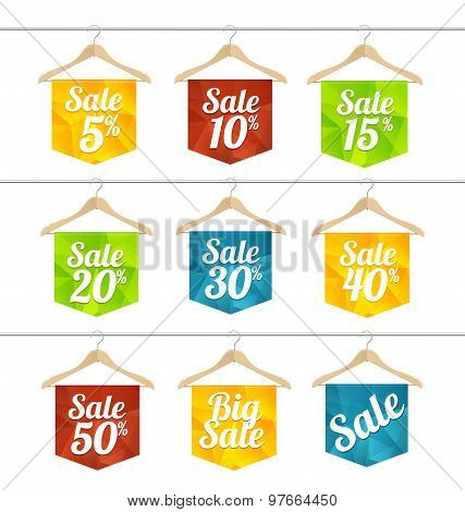 Vector sale labels set