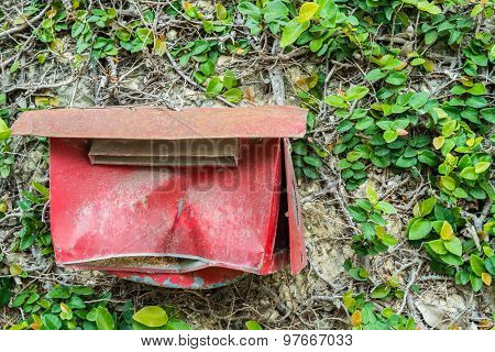 Old Brick Wall And Mailbox