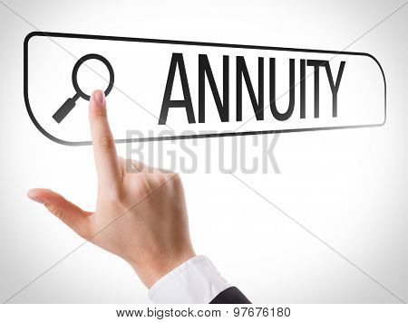 Annuity written in search bar on virtual screen