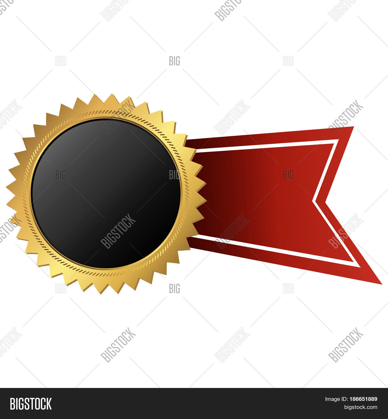 Gold Button Ribbon Vector & Photo (Free Trial) | Bigstock