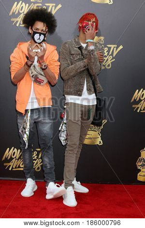 LOS ANGELES - MAY 7:  Ayo, Teo at the MTV Movie and Television Awards on the Shrine Auditorium on May 7, 2017 in Los Angeles, CA