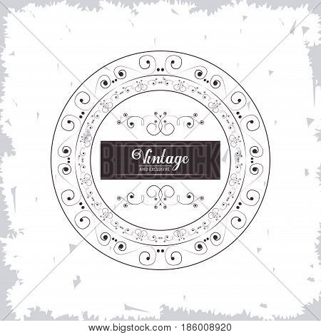 vintage and exlusive ornate border classic frame image vector illustration