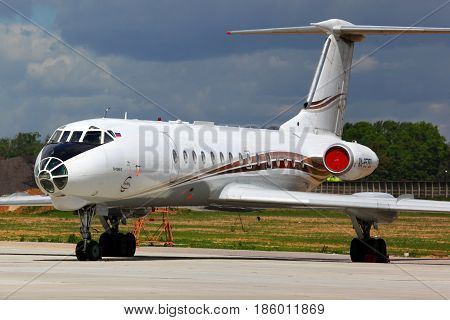 DOMODEDOVO, MOSCOW REGION, RUSSIA - MAY 27 2011: RusAir Tupolev Tu-134A-3 RA-65790 at Domodedovo international airport.