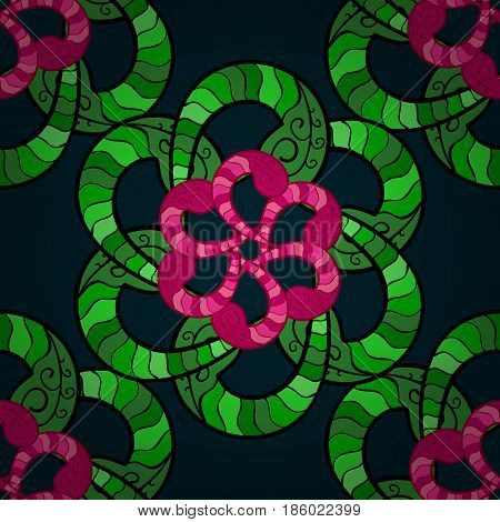 Geometric Circle Element In Glod Colors. Spiritual And Ritual Symbol Of Islam Arabic Indian Religion