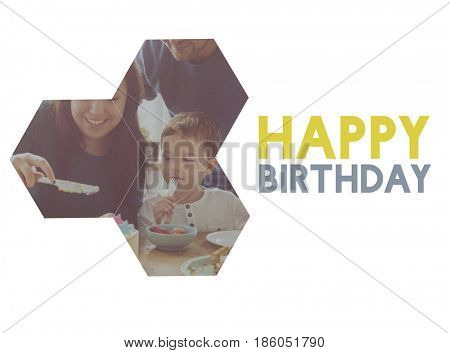Family happy time party birthday together