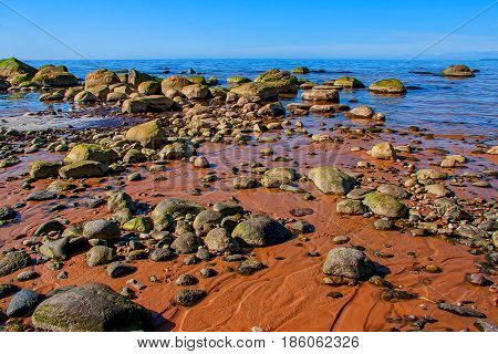 Vidzeme Stony Seacoast. Baltic Sea coast. Kurmrags