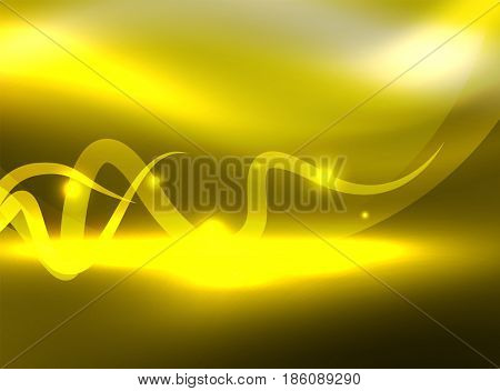 Glowing shiny wave background, energy concept illustration