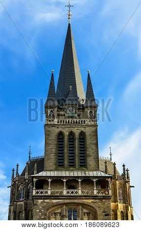 Aachen Cathedral is the episcopal church of Aachen, burial church of Charlemagne, the imperial city of Aachen's main landmark and a cultural heritage, Germany