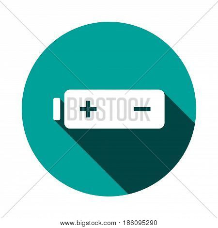 Battery web icon, battery  icon stock vector illustration flat design
