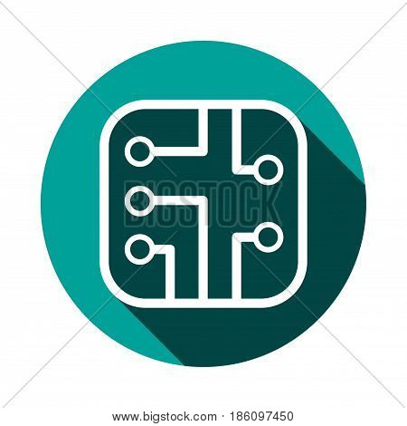 circuit board icon stock vector illustration flat design