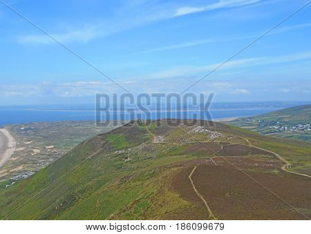Hills of the Gower peninsular in Wales