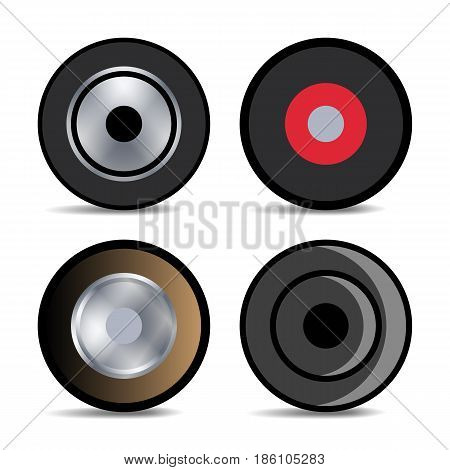 Vector Trolley Wheel. Supermarket Shopping Cart Wheel