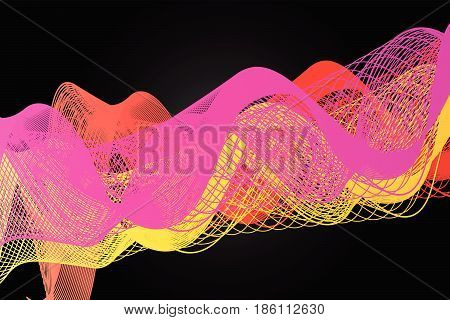 abstract wave colorful background.vector and illustration .