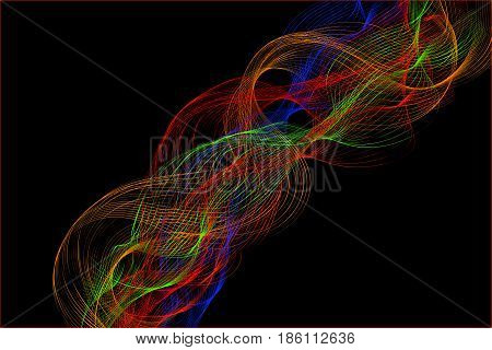 abstract wave colorful background.vector and illustration .