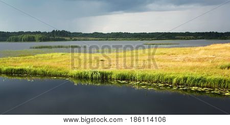 Kenozero Lake Before Rain. Evening View.