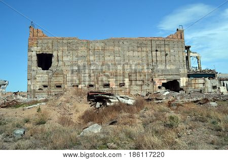 Area 35.(Ploshadka 35 ru.)Sary Shagan.Former Soviet  anti-ballistic missile testing range.Kazakhstan.May 6, 2017.Sary Shagan.Kazakhstan