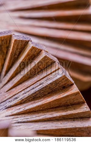 Wooden wood windbell wind chime spiral rotation
