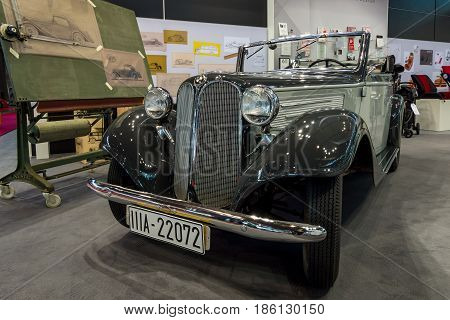 STUTTGART GERMANY - MARCH 02 2017: Sports car BMW 319 Sportcabriolet 1936. Europe's greatest classic car exhibition 